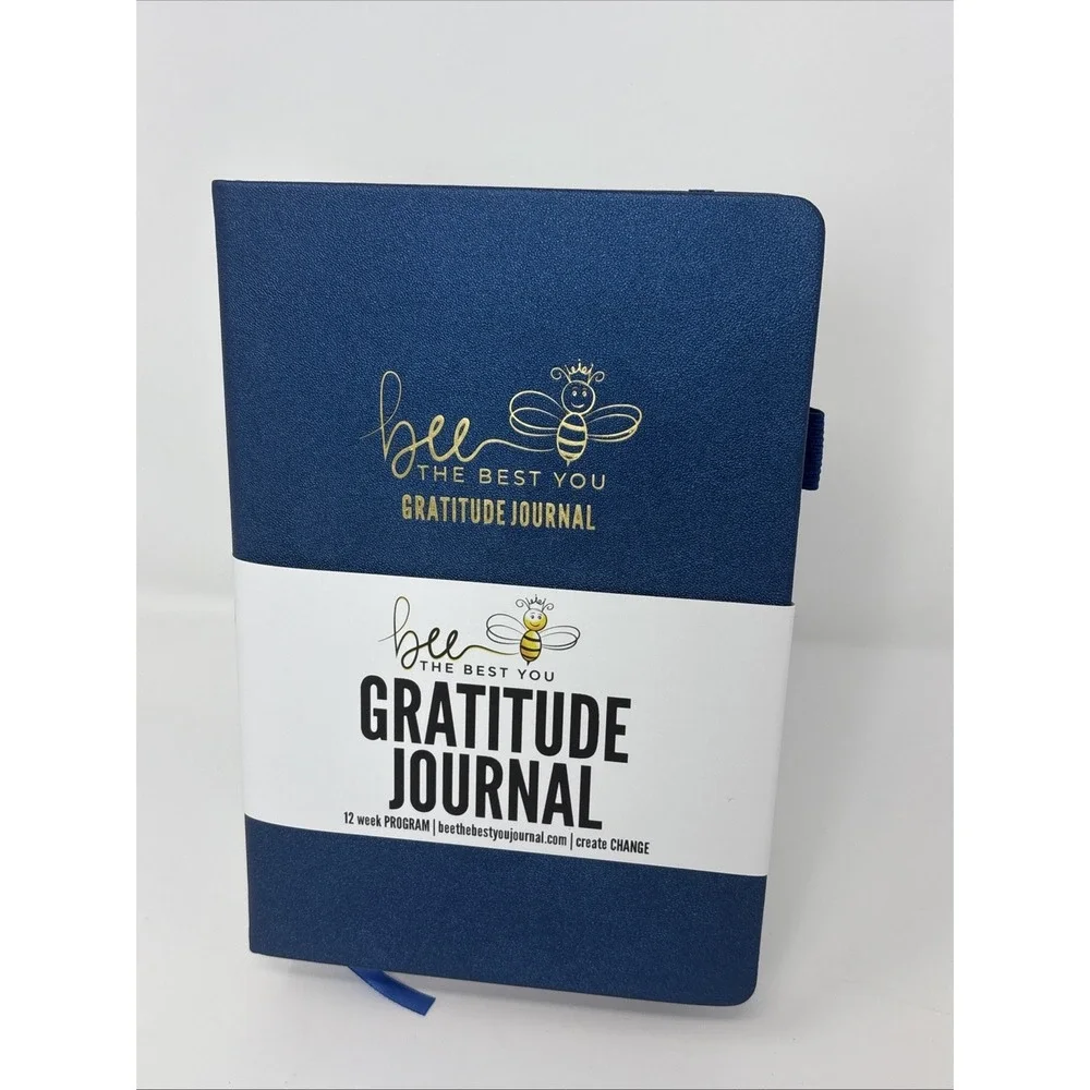 Bee The Best‎ You Gratitude Journal Navy Blue 12 Week Program Planner Gift Box